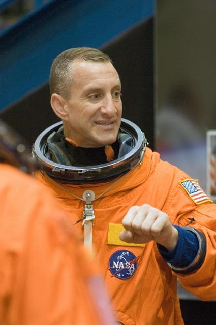 NASA image: STS-118 Bailout Training with Expedition 15 Crewmember Clayton Anderson