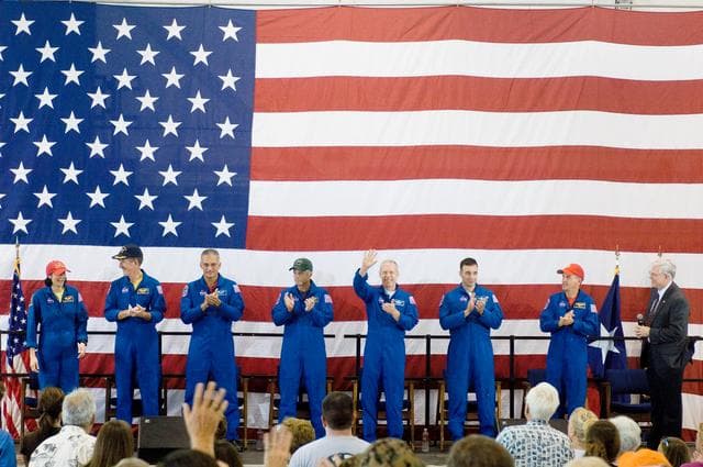 NASA image: STS-117 Crew Return Ceremony at Ellington Field