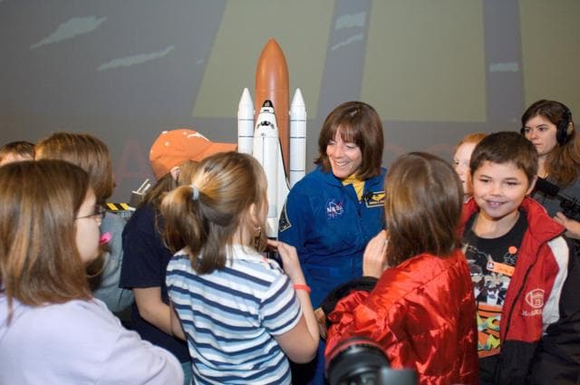 NASA image: Meet an Astronaut Day at Space Center Houston with STS-118 astronauts