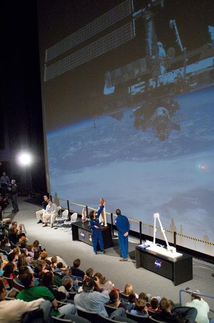NASA image: Meet an Astronaut Day at Space Center Houston with STS-118 astronauts
