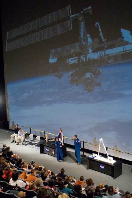NASA image: Meet an Astronaut Day at Space Center Houston with STS-118 astronauts