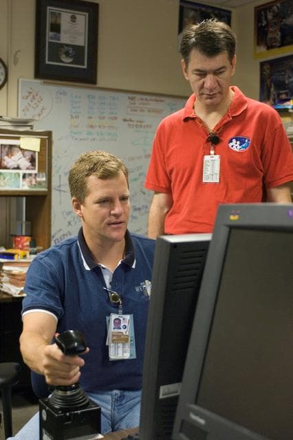 NASA image: STS-120 crew along with Expedition crew members Dan Tani and Sandra Magnus