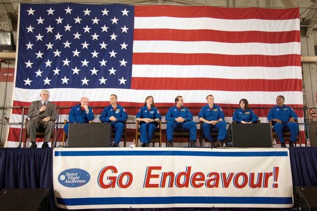 NASA image: STS-118 Crew Return at Ellington Field