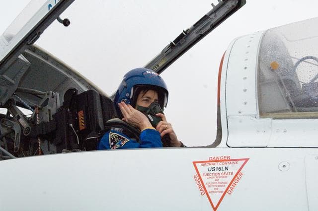 NASA image: STS-118 Crew Members prepare to fly T-38s to KSC