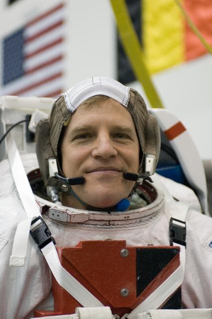 NASA image: STS-120 Astronauts Scott Parazynski and Doug Wheelock at NBL