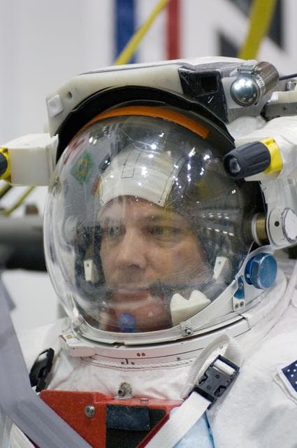 NASA image: STS-120 Astronauts Scott Parazynski and Doug Wheelock at NBL