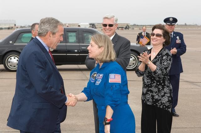 NASA image: STS-120 Crew Return to Ellington Field