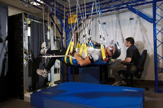 NASA image: Vertical treadmill at UTMB and an interview with Linda Loerch
