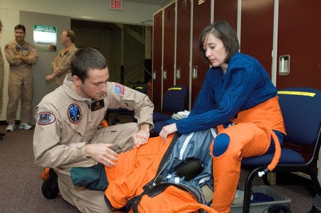 NASA image: STS-125 Crew during Bailout Training in CCT II