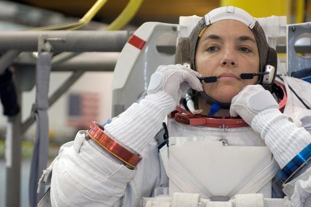 NASA image: STS-126 Preflight Training - Suitup for Dive