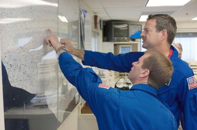 NASA image: STS-125 Crew prepping for T-38 flights