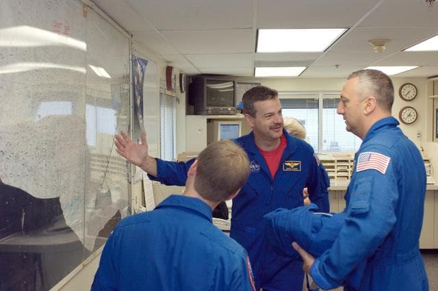 NASA image: STS-125 Crew prepping for T-38 flights