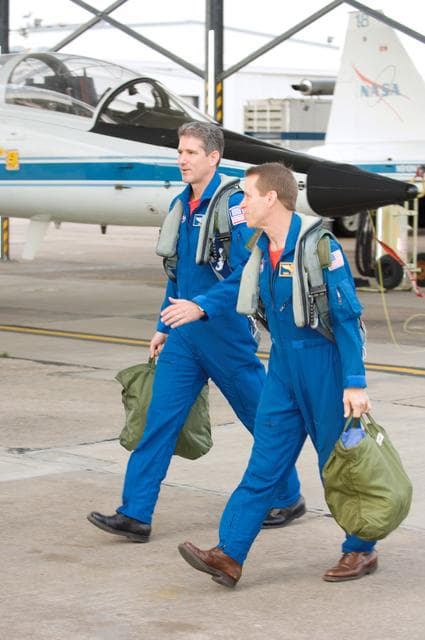 NASA image: STS-125 Crew prepping for T-38 flights