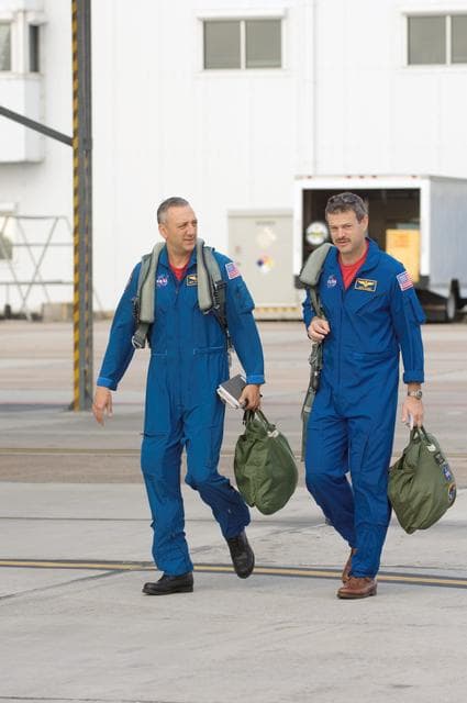 NASA image: STS-125 Crew prepping for T-38 flights