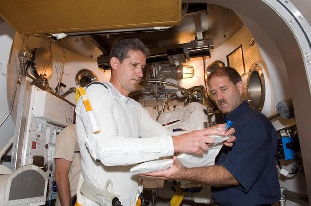 NASA image: STS-125 Astronaut Mike Good during SSATA chamber run