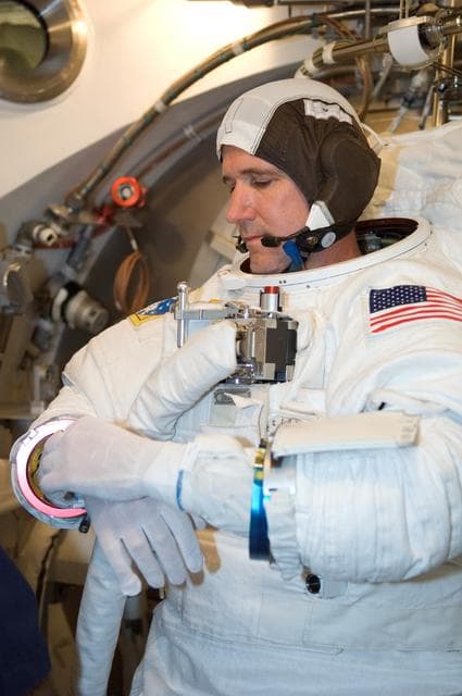 NASA image: STS-125 Astronaut Mike Good during SSATA chamber run