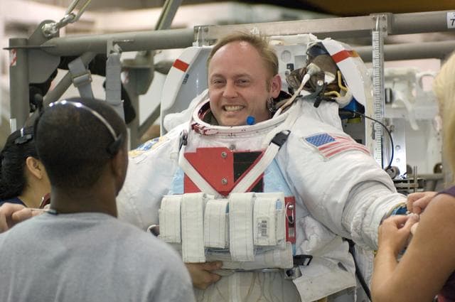 NASA image: Expedition 18 crew member Koichi Wakata & Mike Fincke