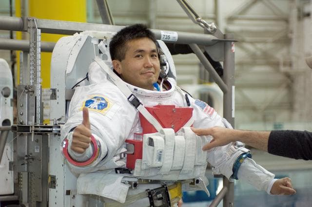 NASA image: Expedition 18 crew member Koichi Wakata & Mike Fincke