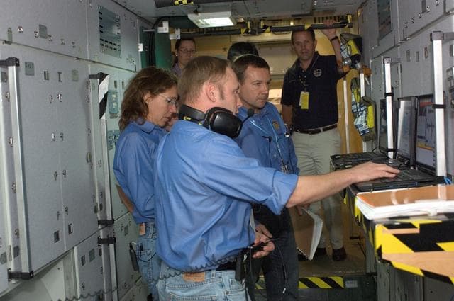 NASA image: Expedition 18 crew members during emergency scenarios training