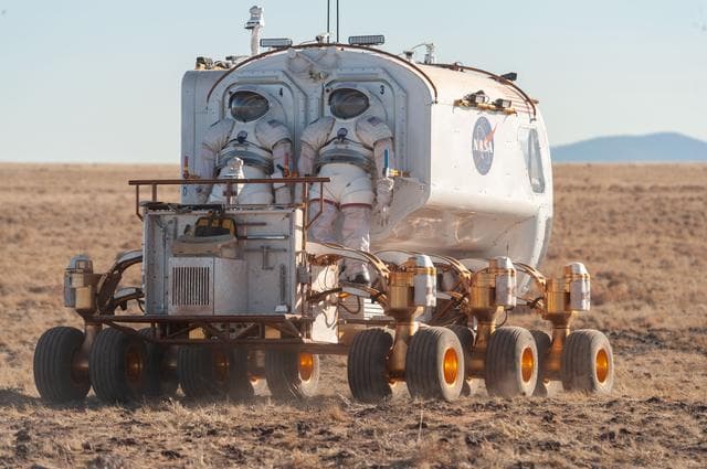 NASA image: A back view of the Lunar Electric Rover