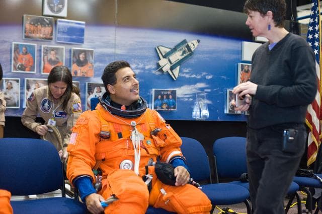 NASA image: STS-128 / Expedition 20 crew during CCT Bailout Training