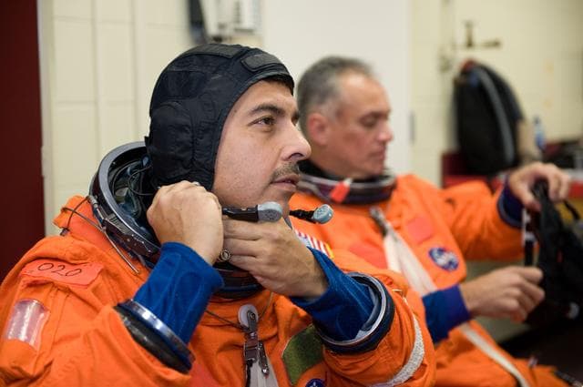 NASA image: STS-128 Egress Training with Expedition 26 Crewmember