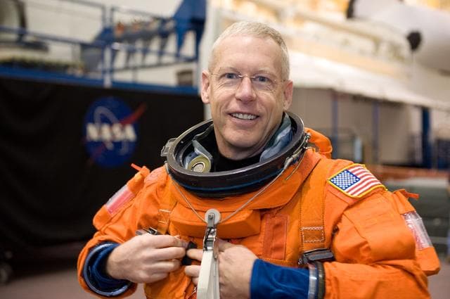 NASA image: STS-128 Egress Training with Expedition 26 Crewmember