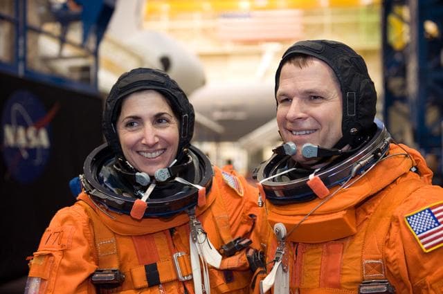 NASA image: STS-128 Egress Training with Expedition 26 Crewmember