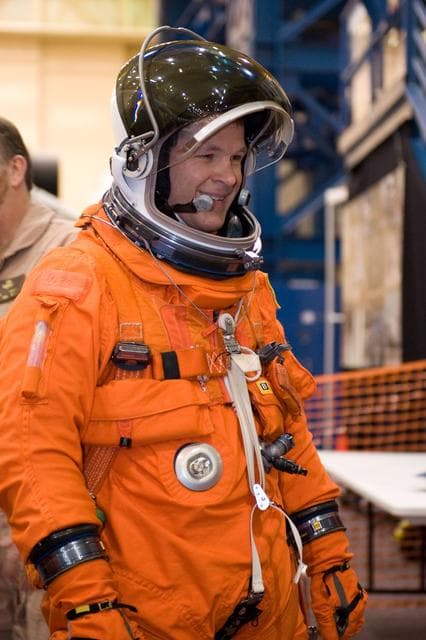NASA image: STS-128 Egress Training with Expedition 26 Crewmember