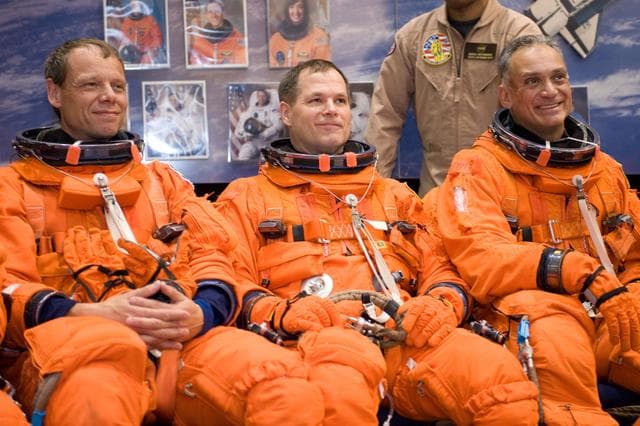NASA image: STS-128 Egress Training with Expedition 26 Crewmember