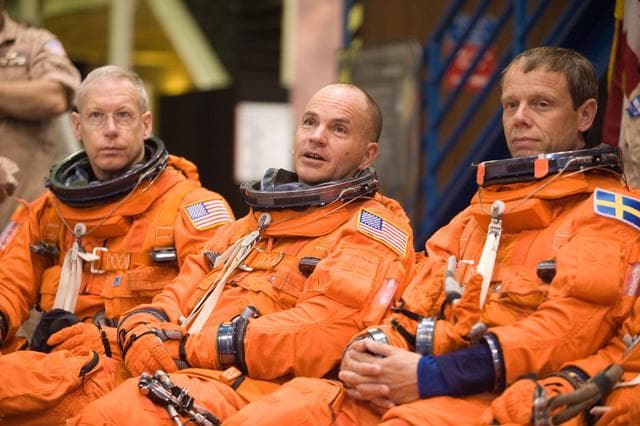 NASA image: STS-128 Egress Training with Expedition 26 Crewmember