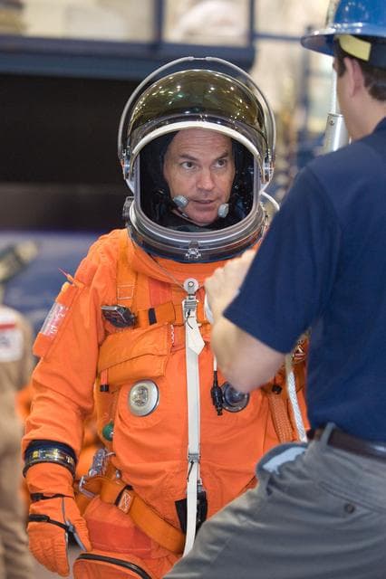 NASA image: STS-128 Egress Training with Expedition 26 Crewmember