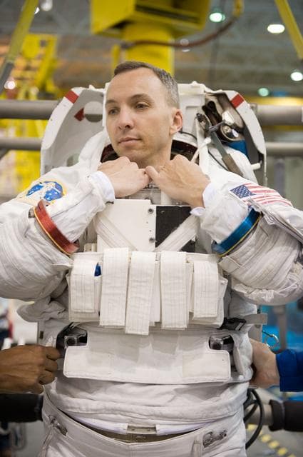 NASA image: STS-129 crew members Mike Foreman, Randy Bresnik, Barry 'Butch' Wilmore and Robert Satcher 