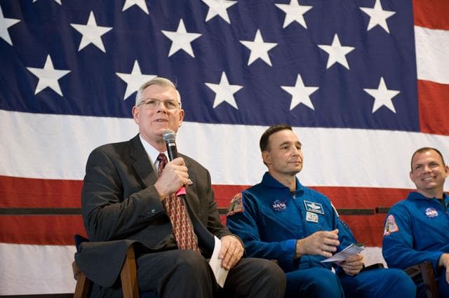 NASA image: STS-119 Crew Return Ceremony to Ellington Field