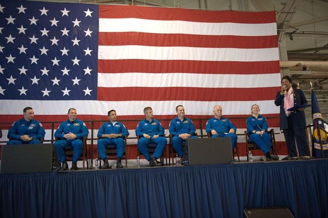 NASA image: STS-119 Crew Return Ceremony to Ellington Field