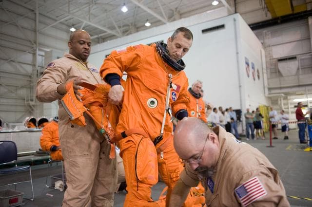 NASA image: STS-129 Water Survival Training at the NBL