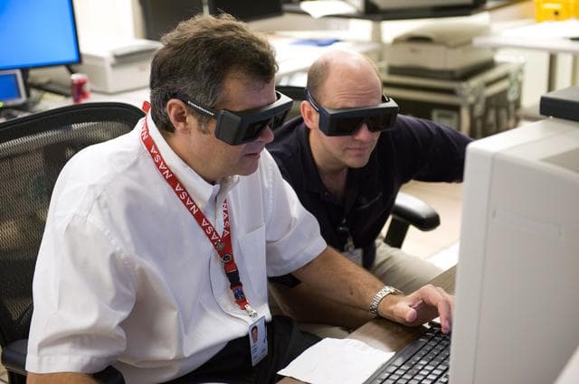 NASA image: STS-125 Flight Controllers on Console - Image Analysis Group working on STS-125. 