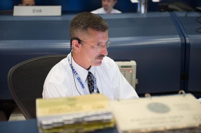 NASA image: STS-125 Flight Controllers on Console During HST Grapple - Orbit 1. Flight Director: Tony Ceccacci 