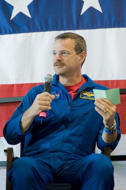 NASA image: STS-125 Crew Return Ceremony and autograph session at Ellington Field. 