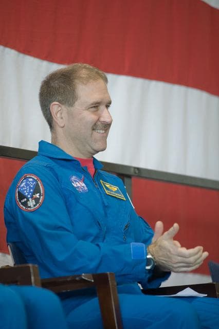 NASA image: STS-125 Crew Return Ceremony and autograph session at Ellington Field. 