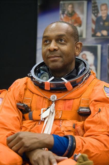 NASA image: STS-129 Preflight Training. Suited payload egress training.