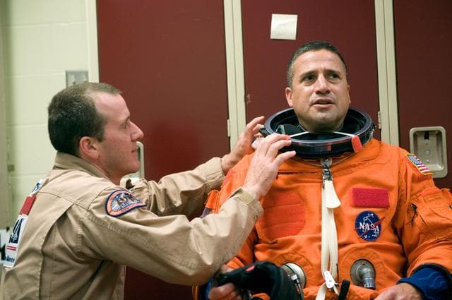 NASA image: STS-130 crew bailout training