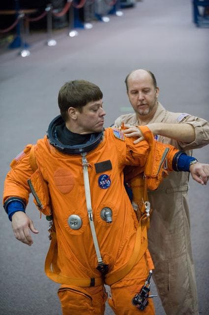 NASA image: STS-130 crew bailout training
