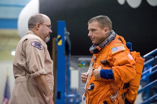 NASA image: STS-130 crew bailout training