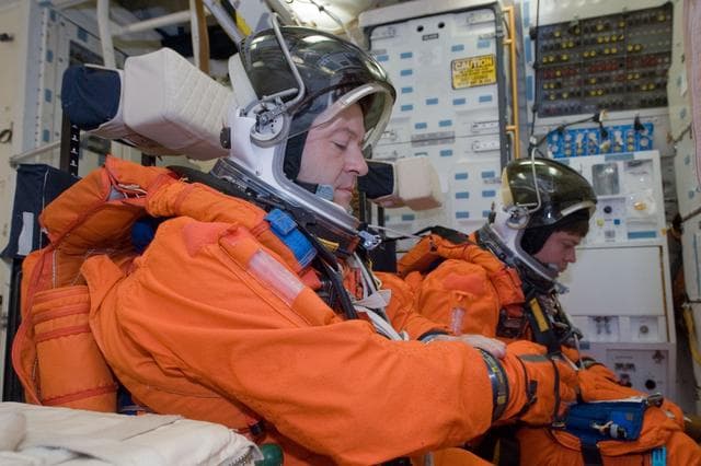 NASA image: STS-130 crew bailout training