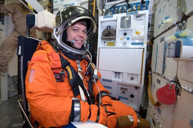 NASA image: STS-130 crew bailout training