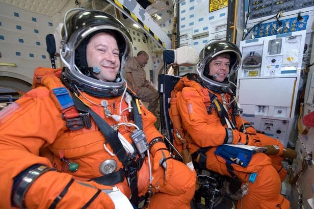 NASA image: STS-130 crew bailout training