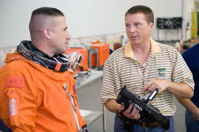NASA image: STS-130 Preflight Training. Water Survival Training at SCTF, NBL 