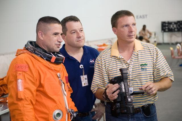 NASA image: STS-130 Preflight Training. Water Survival Training at SCTF, NBL 