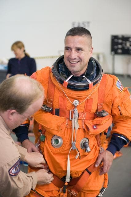 NASA image: STS-130 Preflight Training. Water Survival Training at SCTF, NBL 